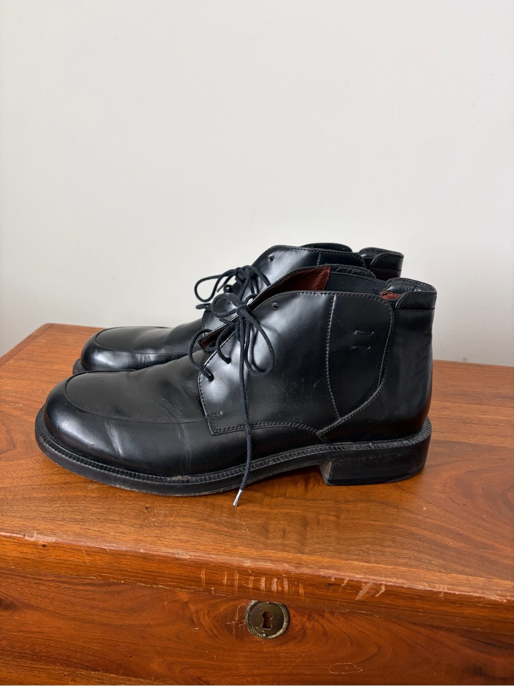 Cole Haan Men's Wagner Grand Apron Chukka Boot Black Leather Size 9
